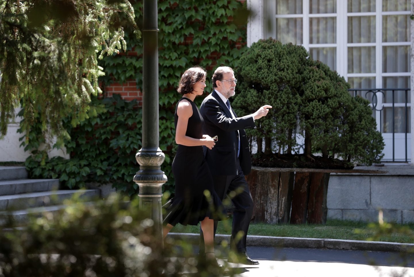 Garbiñe Muguruza con Mariano Rajoy.