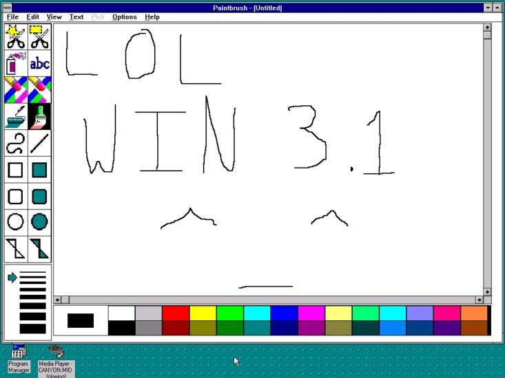 MS Paint en Windows 3.1