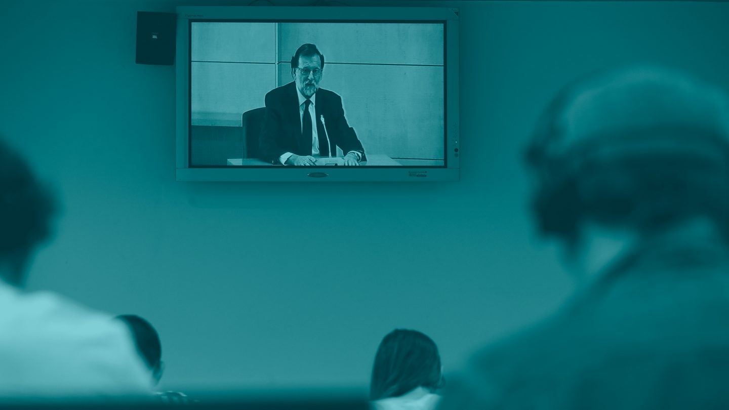 Imagen de Mariano Rajoy en la sala que juzga el caso Gürtel.