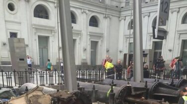 Así quedó la topera contra la que impactó el Rodalíes en Barcelona