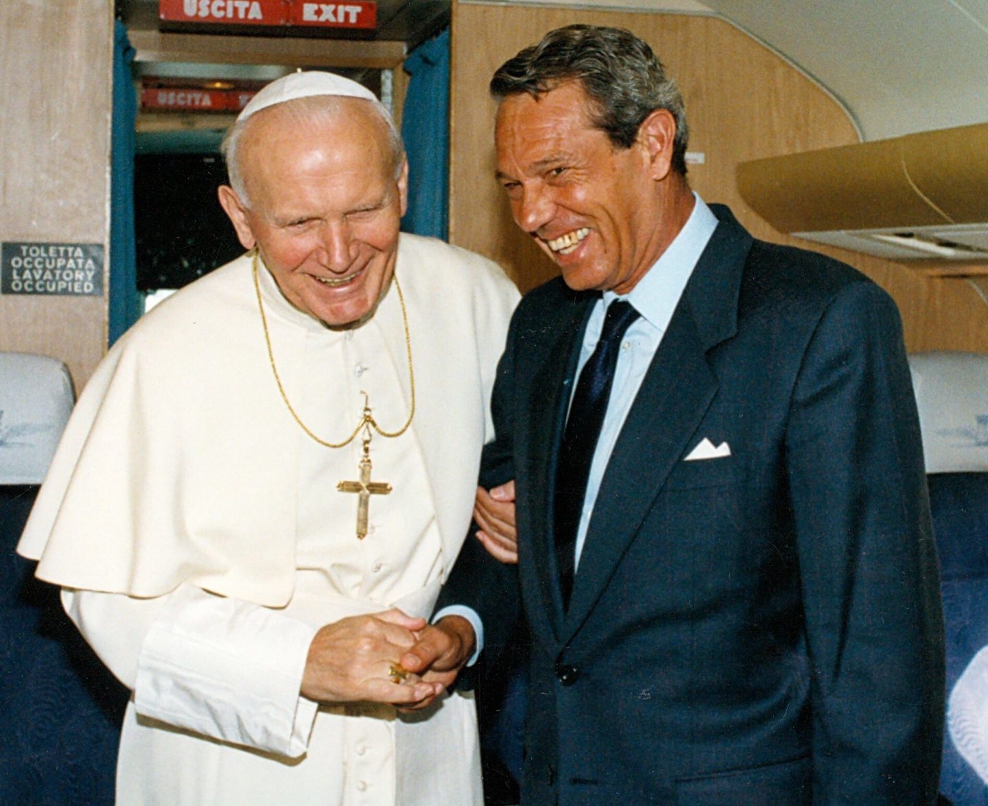 Joaquín Navarro-Valls, junto a Juan Pablo II.