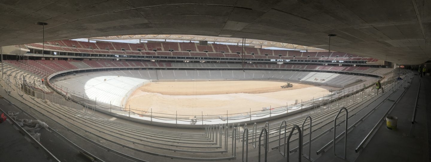 Vista panorámica del interior del Wanda Metropolitano, nuevo estadio del Atlético de Madrid.