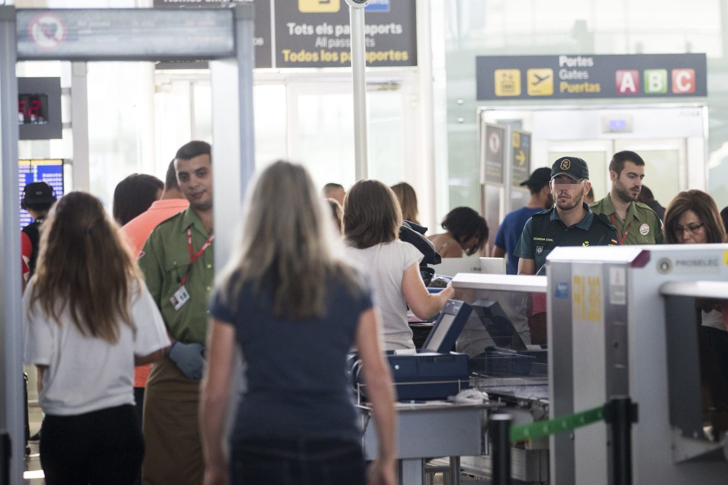 Los trabajadores de seguridad del Aeropuerto de Barcelona mantienen la huelga.