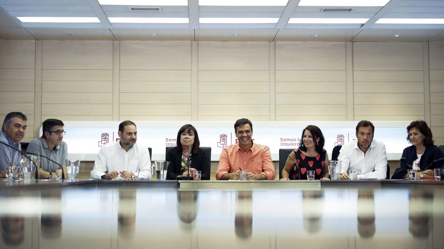 Pedro Sánchez preside este lunes la Ejecutiva del PSOE.