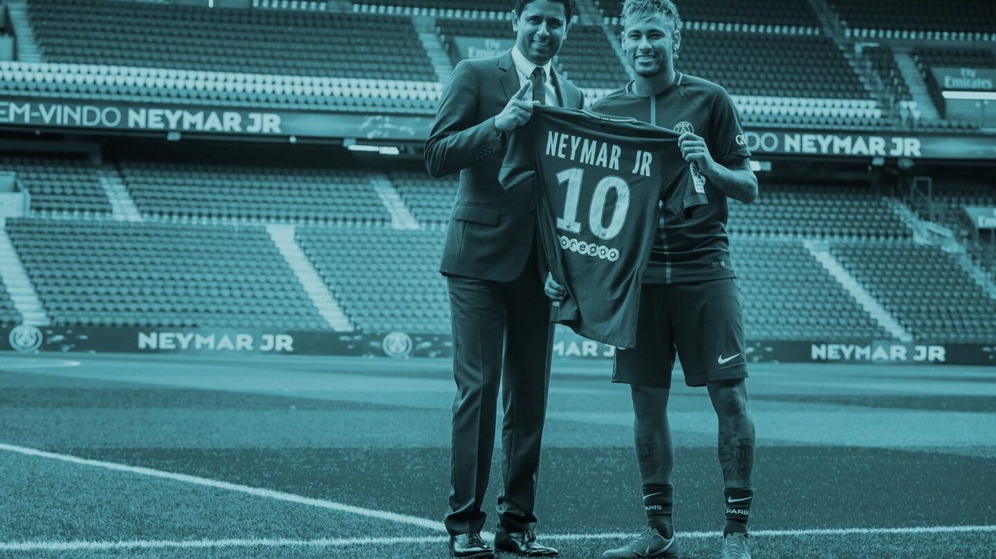 Neymar, en su presentación con el PSG.