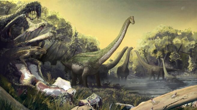 Identificada una nueva especie de titanosaurio, el 'cuello ancho'