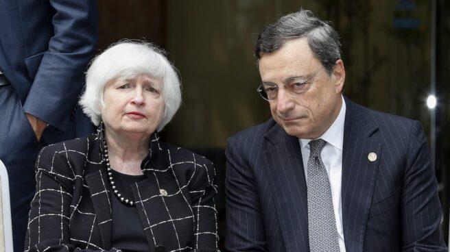 Yellen_Draghi Janet Yellen y Mario Draghi acuden a Jackson Hole con el reto de evitar una nueva guerra de divisas.