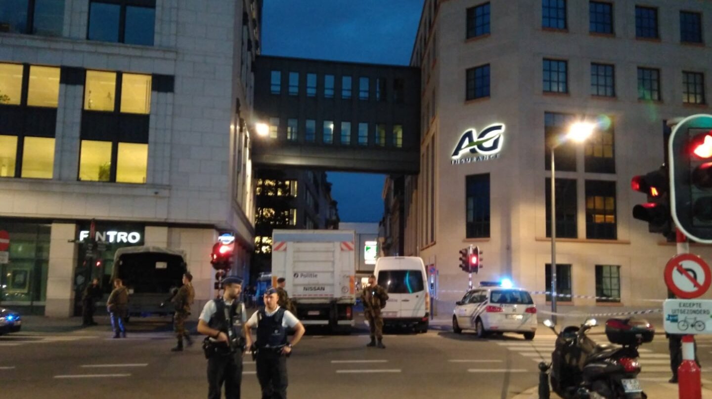 Lugar donde ha tenido lugar el ataque en Bruselas.