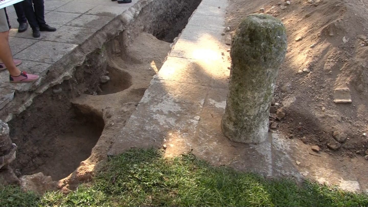 Restos de una construcción en lo que se considera la casa del Cid Campeador.