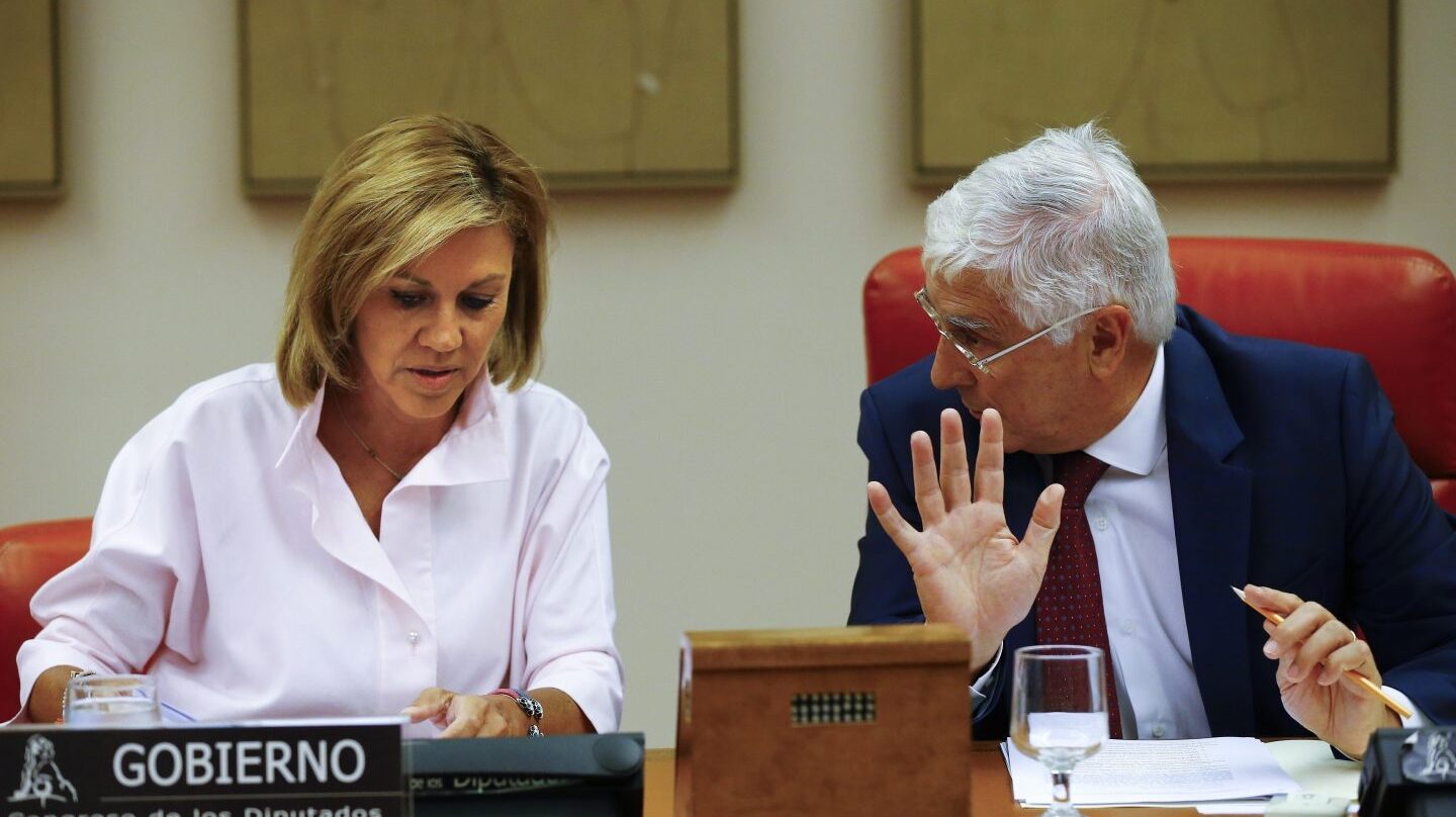 La ministra de Defensa, María Dolores de Cospedal, ha comparecido este miércoles en el Congreso.