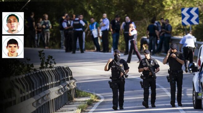 detenidos_colaboran Operativo de los Mossos tras ser abatido Younes Abouyaaquob. Arriba, Driss Oukabir; abajo, Mohamed Houli Chemlal.