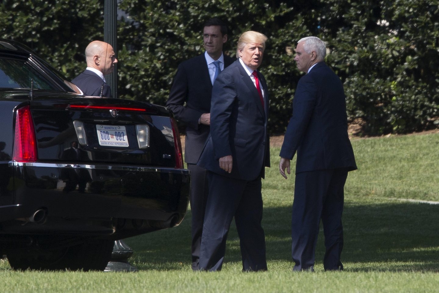 El presidente de EEUU, Donald Trump, junto al vicepresidente Mike Pence.