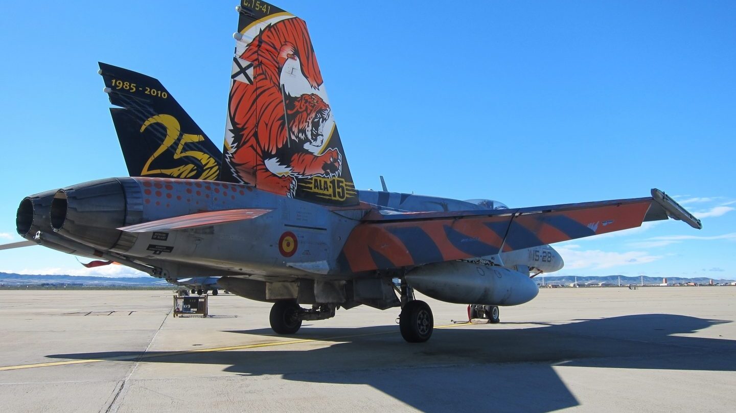 Cazas F-18 del Ejército español.