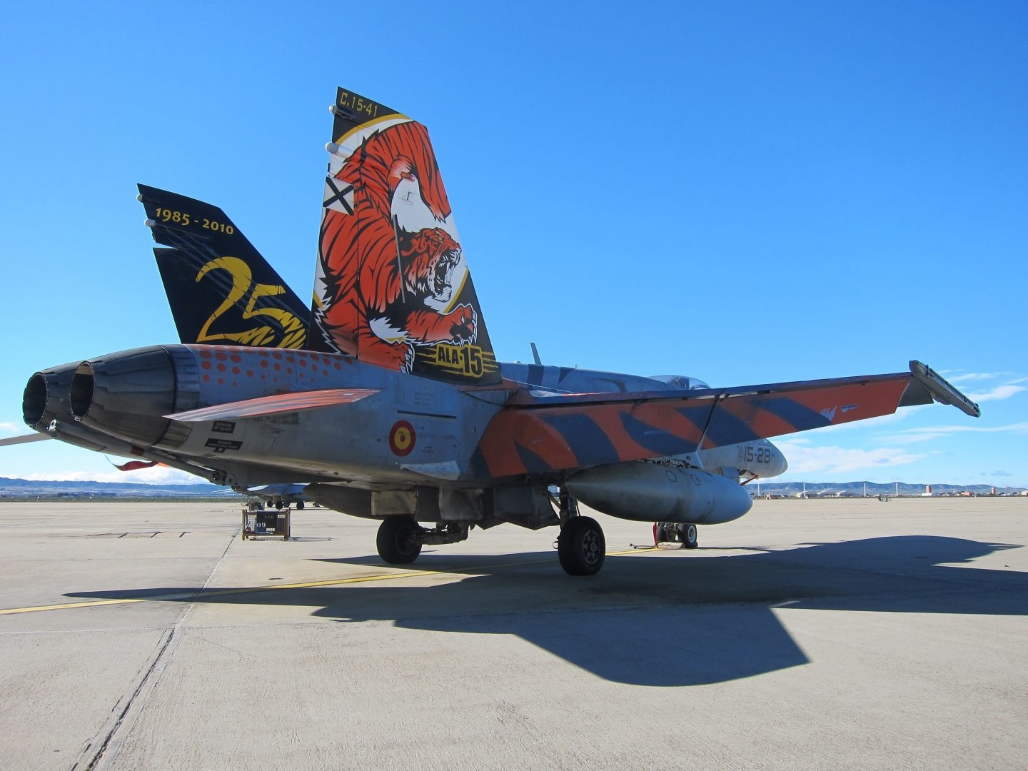 Cazas F-18 del Ejército español.