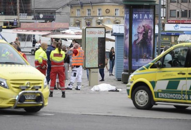 Imagen del ataque en Finlandia.