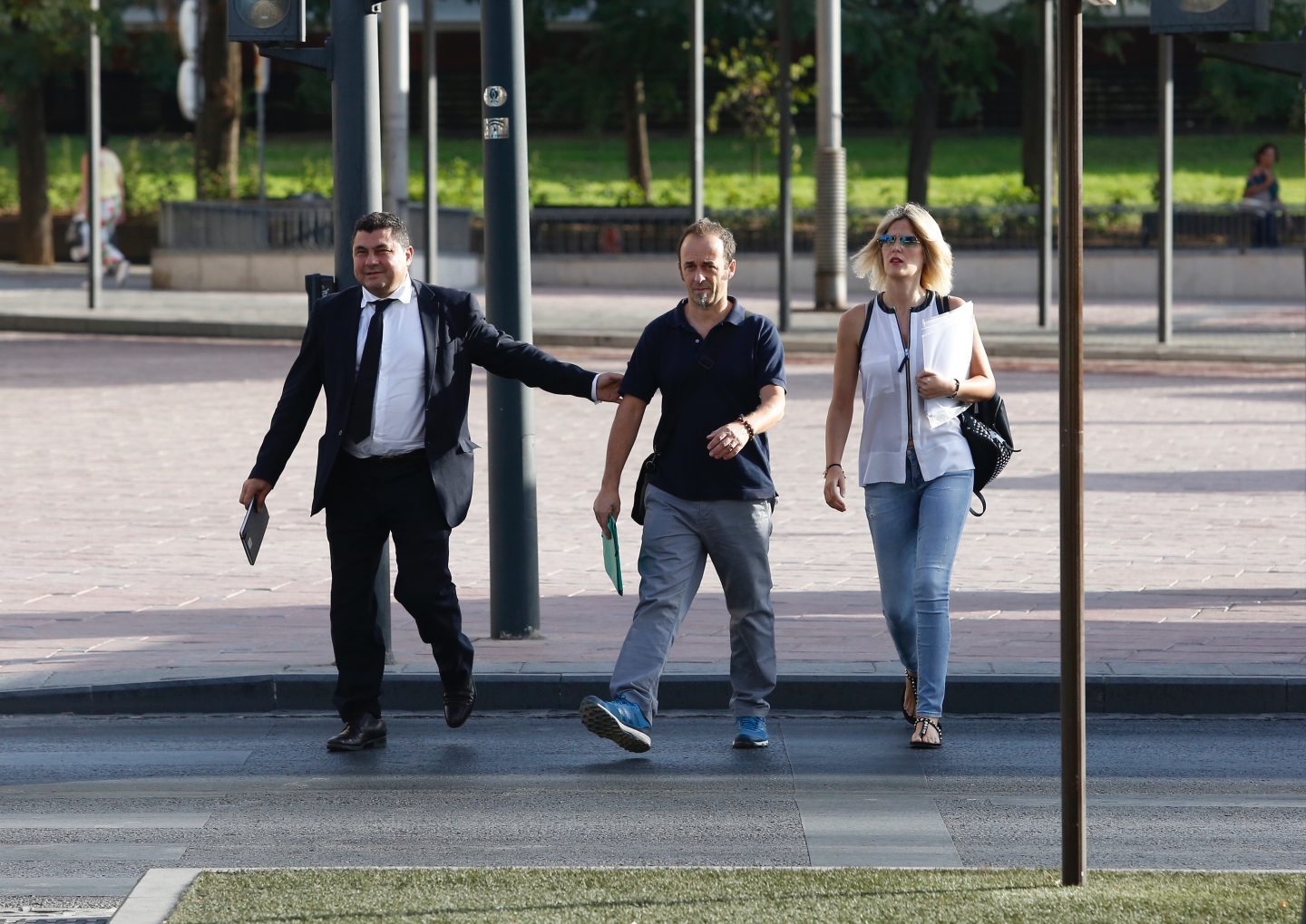 Francesco Arcuri, ex pareja de Juana Rivas, a su llegada a la vista.