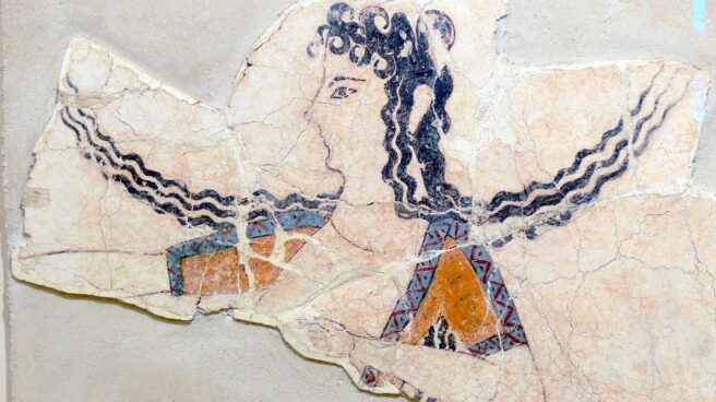Fresco de la bailarina en el Palacio minoico de Knossos. Fresco de la bailarina en el Palacio minoico de Knossos.
