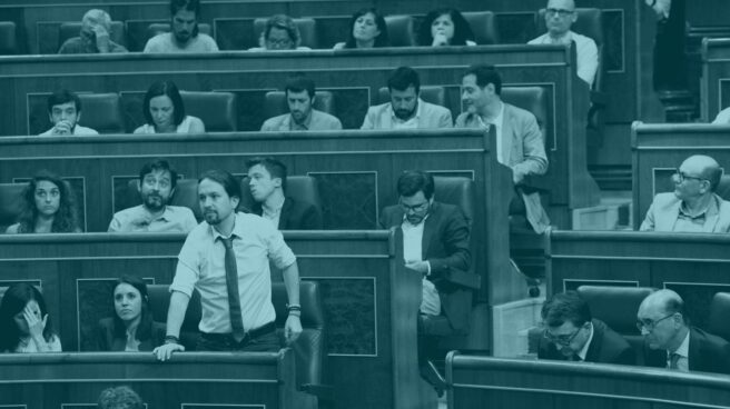 Pablo Iglesias en el Congreso de los diputados. Pablo Iglesias en el Congreso de los diputados.