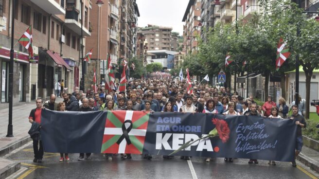 Manifestación celebrada en Galdakao para protestar por la política penitenciaria de los presos de ETA.