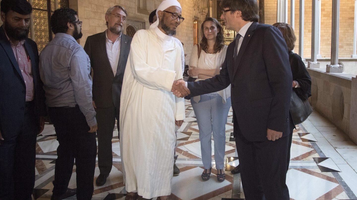 El presidente Puigdemont, este viernes en el Parlament.