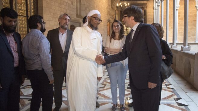 El presidente Puigdemont, este viernes en el Parlament.