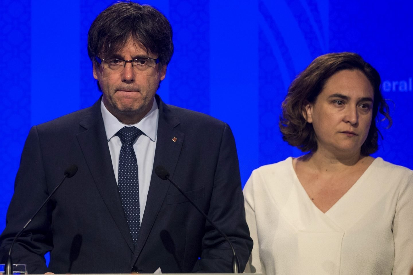 Carles Puigdemont y Ada Colau, en una imagen de archivo.