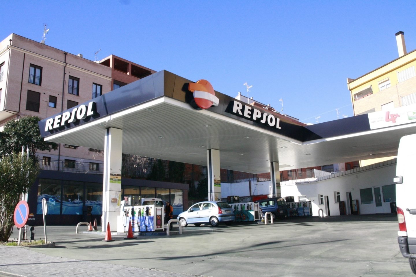 Una estación de servicio de la red de Repsol.