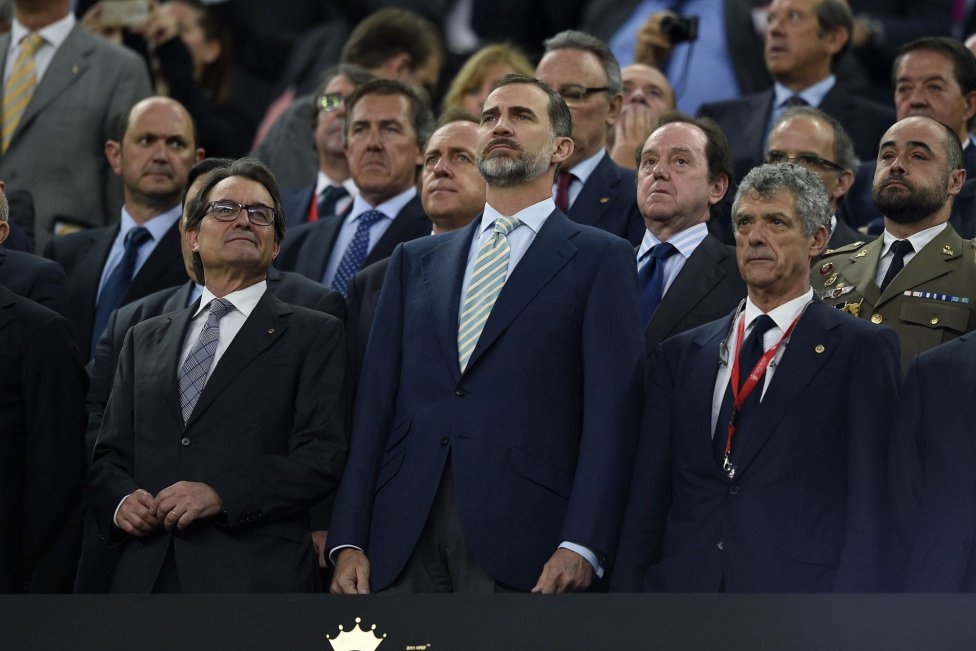 Felipe VI durante la Copa del Rey de 2015.