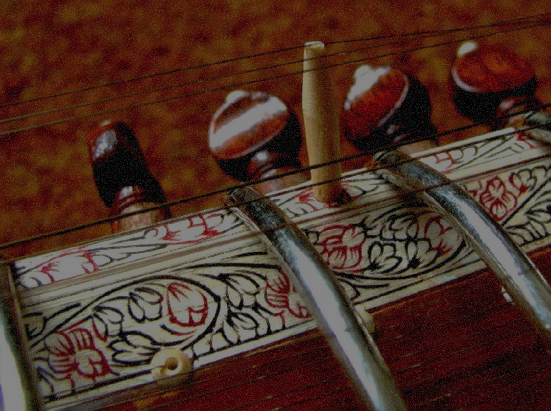 Detalles de un sitar.