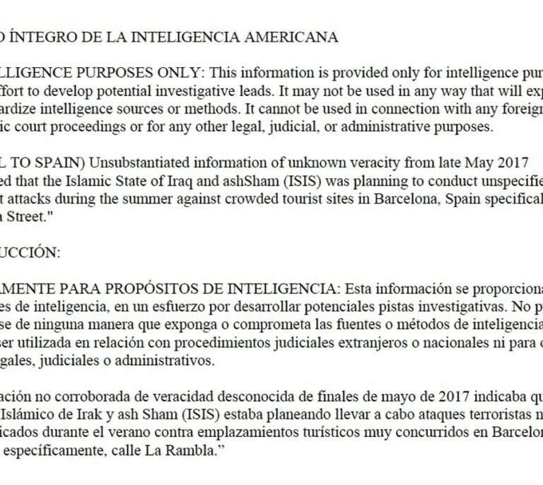 El aviso de la CIA evidencia un fallo de seguridad ciudadana en el dispositivo de los Mossos
