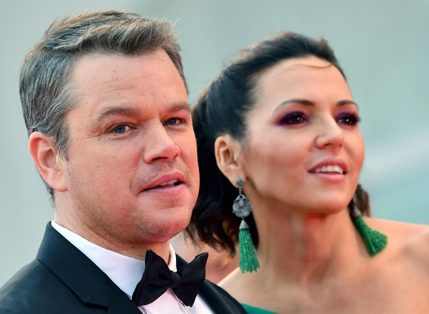 Matt Damon y su mujer Luciana Barroso.