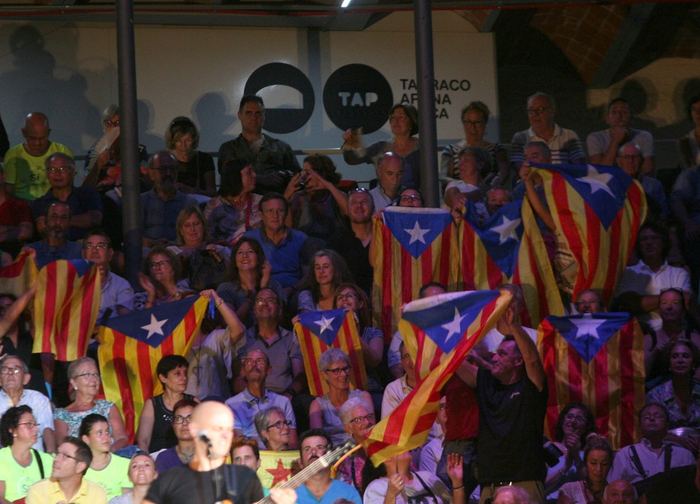 Imagen del mitin de Tarragona por el referéndum del 1-O