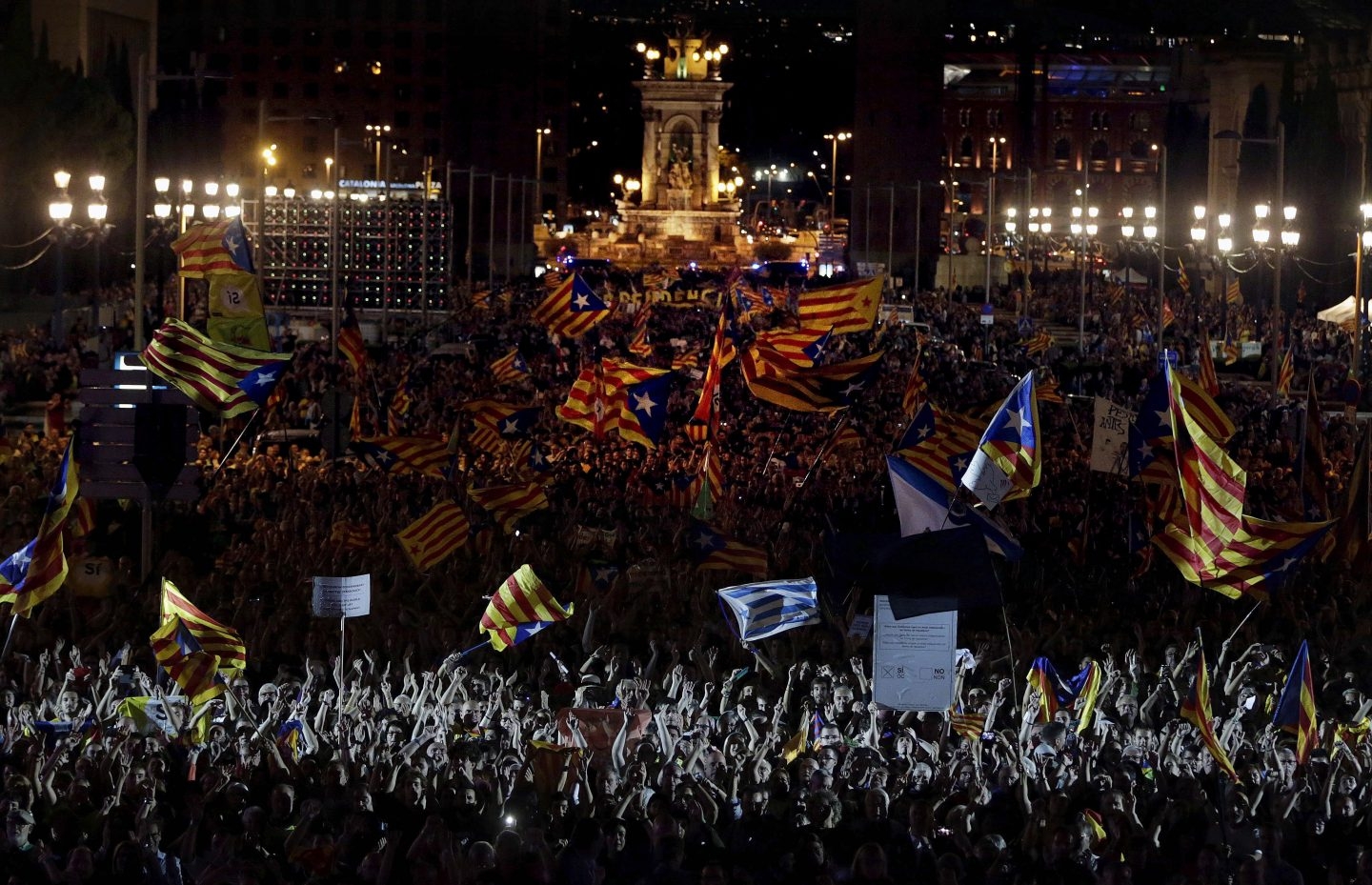 Acto unitario de final de campaña en Barcelona.