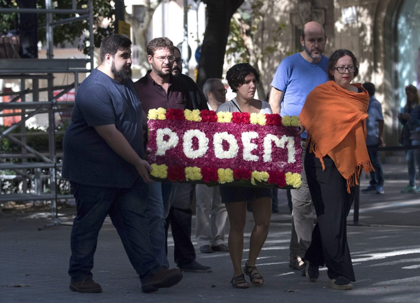 Referéndum 1-O: el líder de Podem, Albano Dante Fachin, en la Diada.