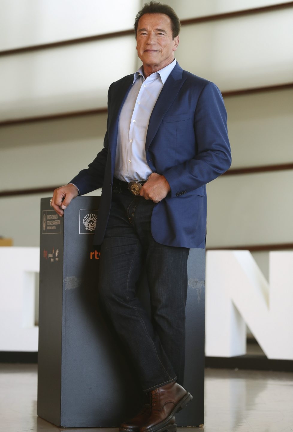 Arnold Schwarzenegger en el Festival de San Sebastián.