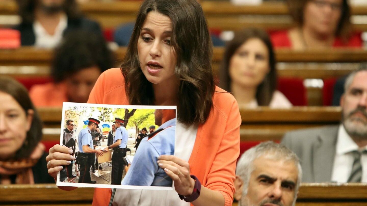 Referéndum 1-O: Inés Arrimadas, en el Parlament.
