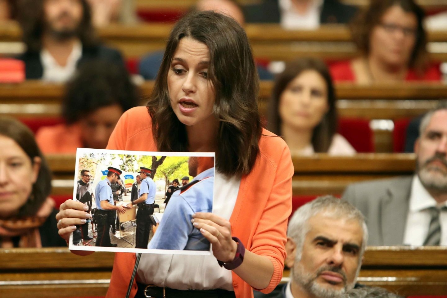 Referéndum 1-O: Inés Arrimadas, en el Parlament.