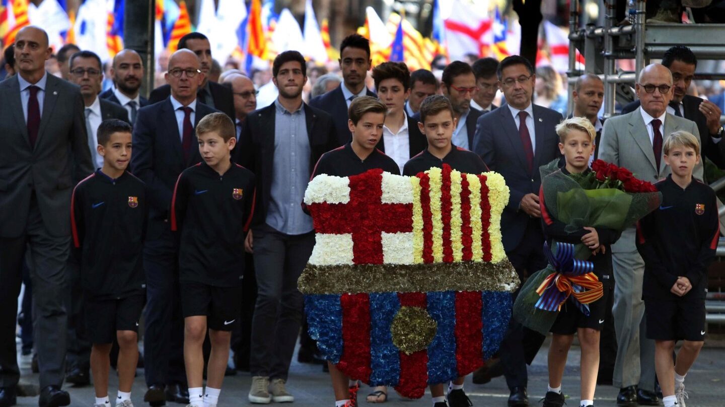 Referéndum 1-O: Josep Maria Bartomeu, presidente del Barcelona, en la Diada.