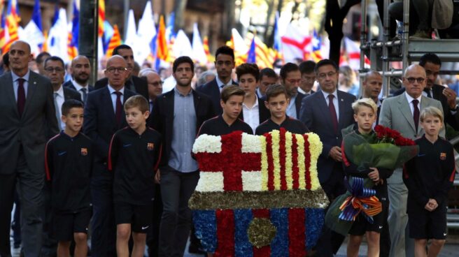 Referéndum 1-O: Josep Maria Bartomeu, presidente del Barcelona, en la Diada.