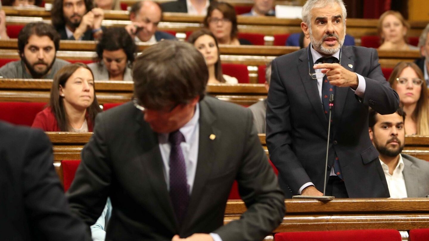 Referéndum 1-O: Carrizosa señala a Puigdemont en el Parlament.