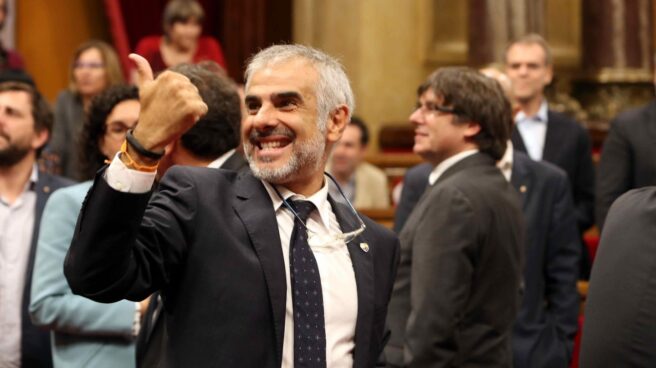 Referéndum 1-O: El portavoz de Ciudadanos, Carlos Carrizosa, en el Parlament.