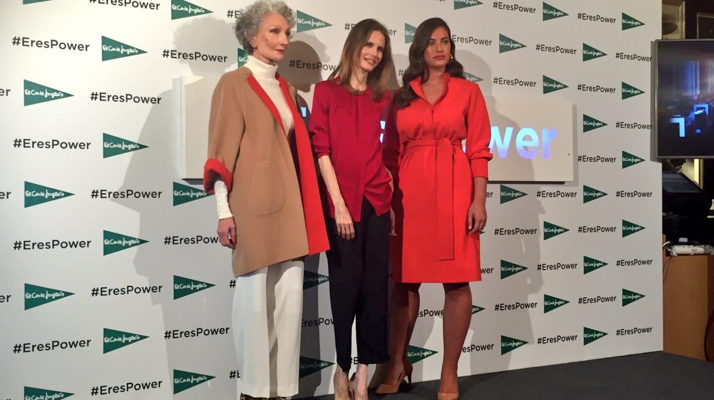 Las protagonistas de la campaña de moda otoño de El Corte Inglés, Alicia Borrás, Inma Shara y Lorena Durán.