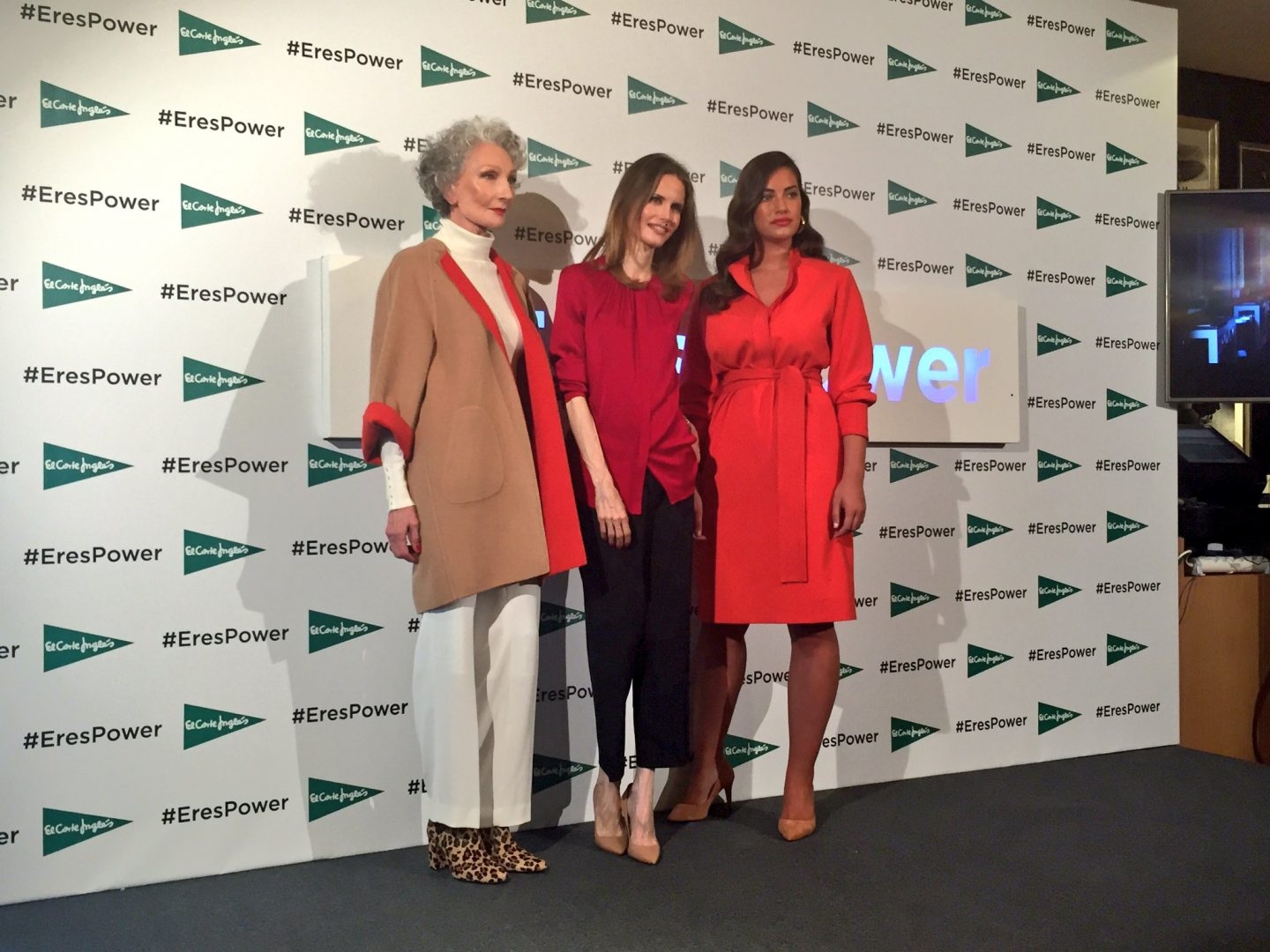 Las protagonistas de la campaña de moda otoño de El Corte Inglés, Alicia Borrás, Inma Shara y Lorena Durán.