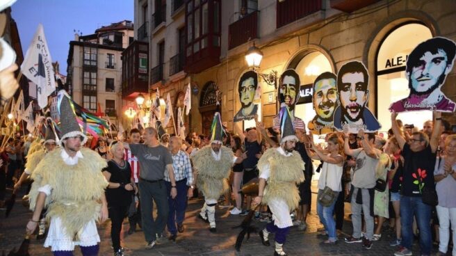 Homenaje al etarra Andoni Ugalde Zubiri, condenado por el asesinato de un guardia civil y un ertzaina, en Bilbao.