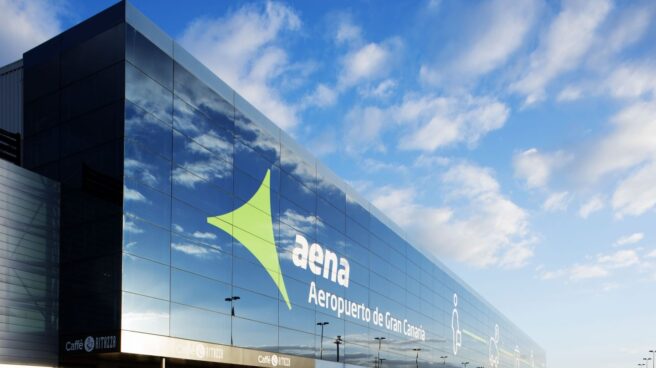 Logo de Aena en el aeropuerto de Gran Canaria