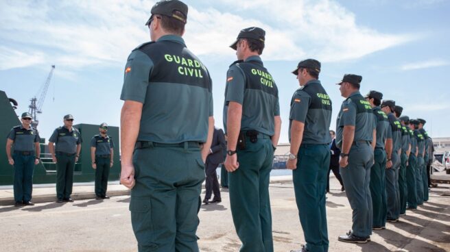Guardias civiles en formación. Guardias civiles en formación.