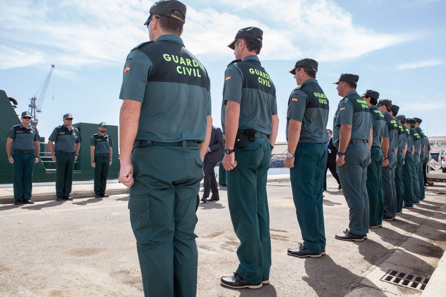 Guardias civiles en formación.