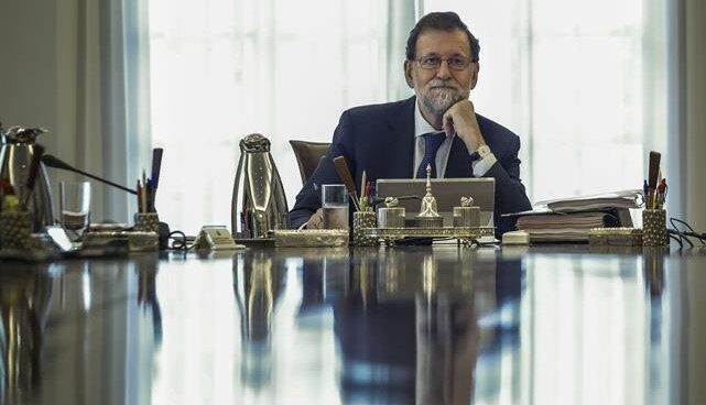 El presidente del Gobierno. Mariano Rajoy, en el Palacio de la Moncloa.