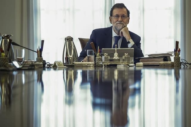 El presidente del Gobierno. Mariano Rajoy, en el Palacio de la Moncloa.