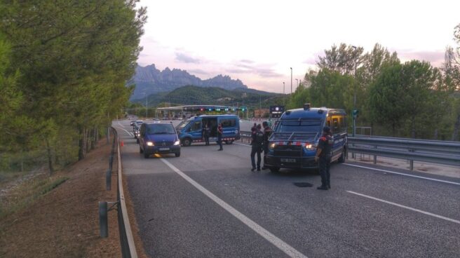 Control de carretera de los Mossos.